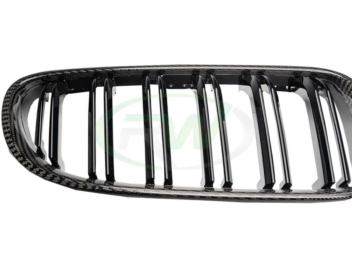 RW Carbon 2006-2011 BMW E92 E93 Carbon Fiber Double Slat Grilles - Image 4