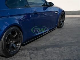 RW Carbon E92 E93 M3 Carbon Fiber Side Skirt Extensions for BMW M3 - Image 9
