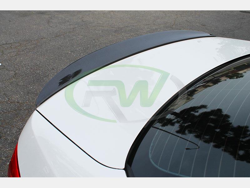 RW Carbon 2007-2013 BMW E92 M3 1x1 Carbon Fiber Perf Style Trunk Spoiler - Image 4