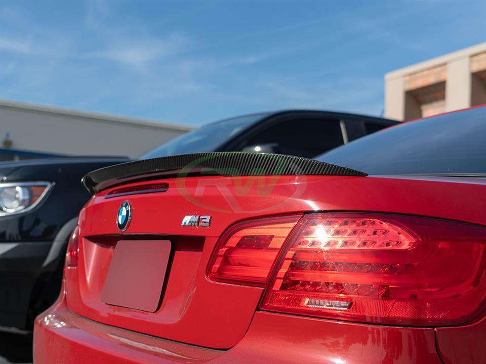 RW Carbon 2007-2013 BMW E93 Perf. Style Carbon Fiber Trunk Spoiler