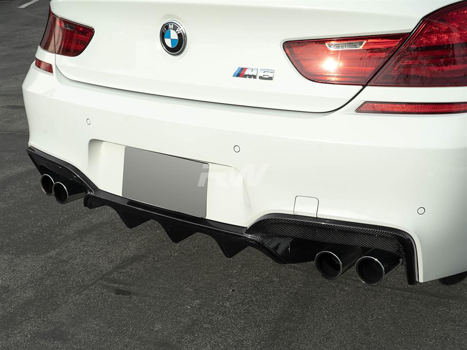 RW Carbon 2012-2018 BMW F06 F12 F13 640i 650i M6 Carbon Fiber Diffuser - Image 5