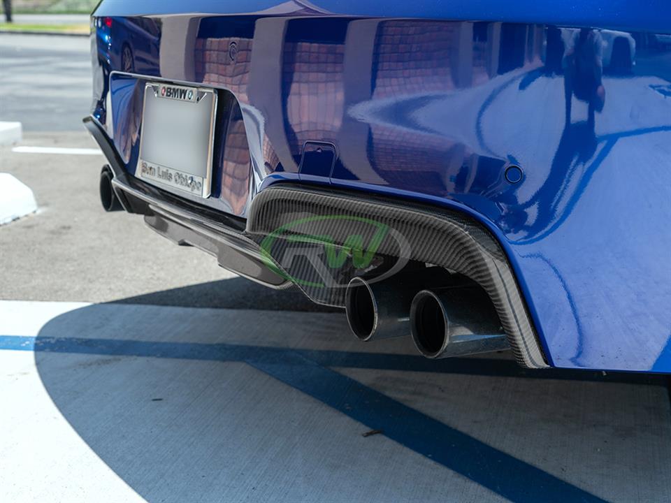 RW Carbon 2012-2018 BMW F06 F12 F13 640i 650i M6 Outer Carbon Fiber Diffuser - Image 4