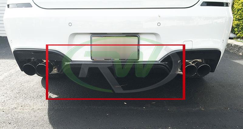 RW Carbon 2012-2018 BMW F06 F12 F13 M6 Carbon Fiber Center Diffuser - Image 3