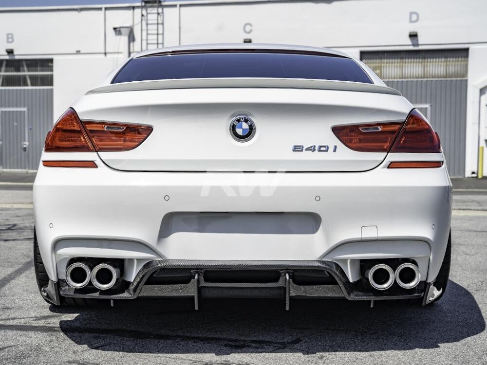 RW Carbon 2012-2018 BMW F06 F12 F13 M6 GTX Carbon Fiber Diffuser - Image 3