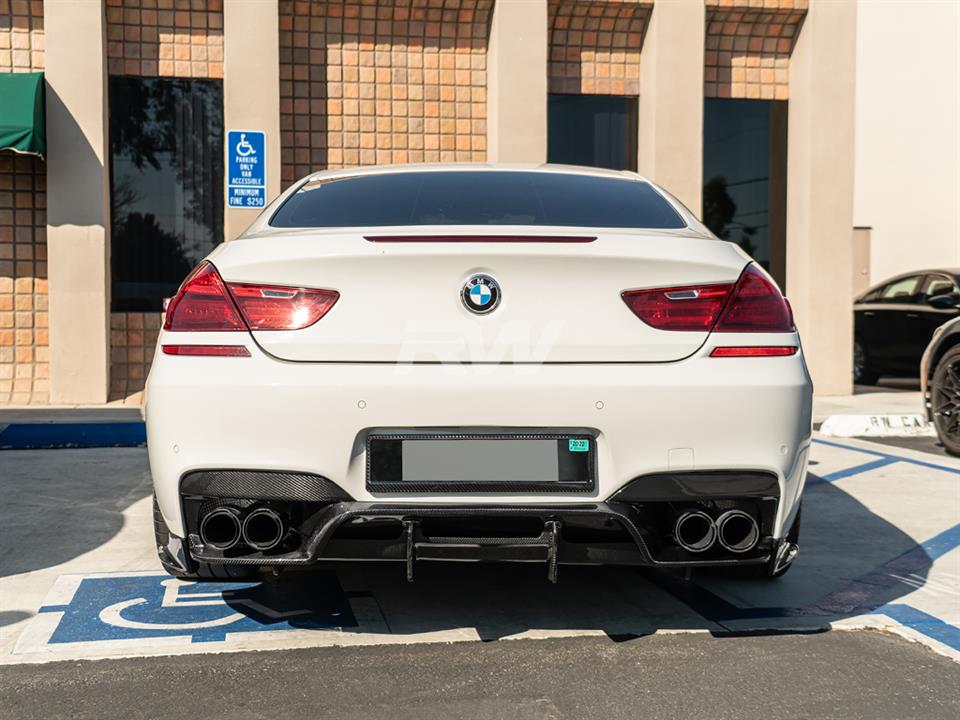 RW Carbon 2012-2018 BMW F06 F12 F13 M6 GTX Carbon Fiber Diffuser - Image 5