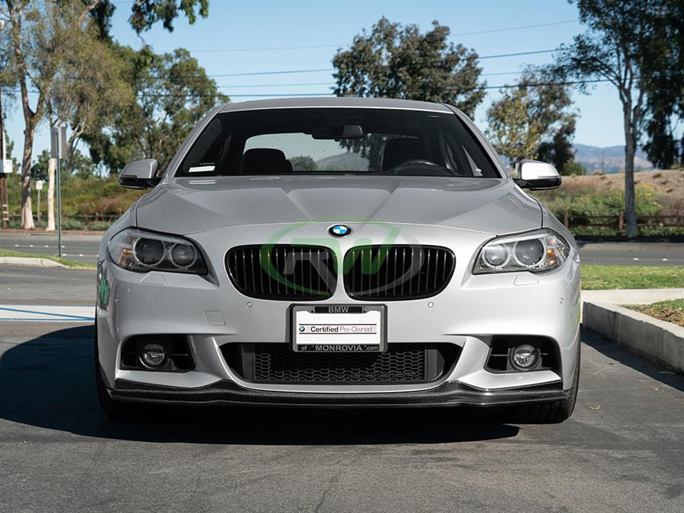 RW Carbon 2011-2016 BMW F10 Arkym Style Carbon Fiber Front Lip - Image 4