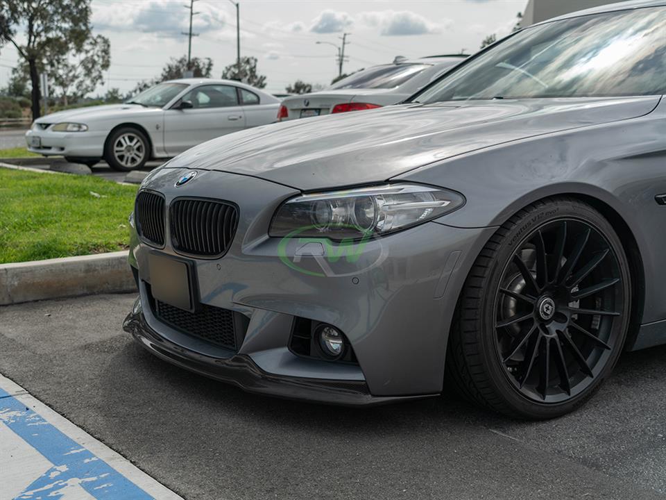 RW Carbon 2011-2016 BMW F10 Arkym Style Carbon Fiber Front Lip - Image 5