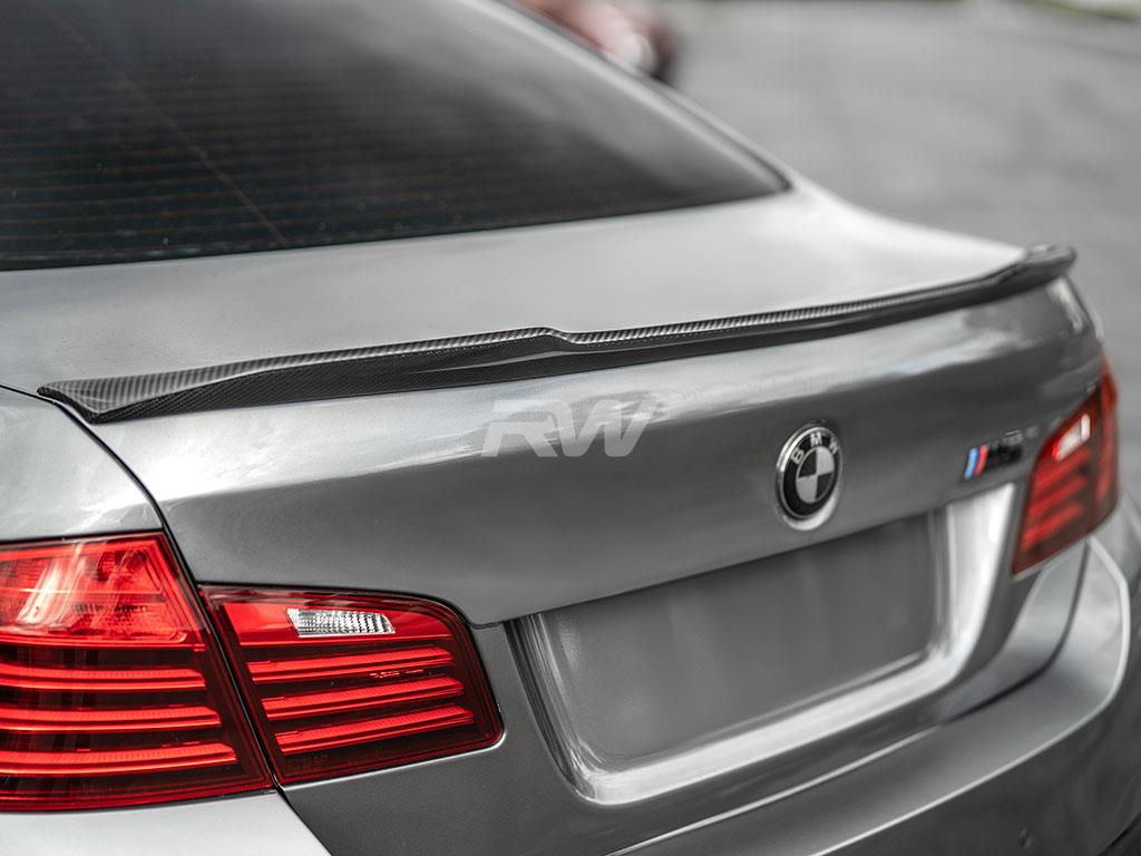 RW Carbon 2011-2016 BMW F10 CS Style Carbon Fiber Trunk Spoiler - Image 11