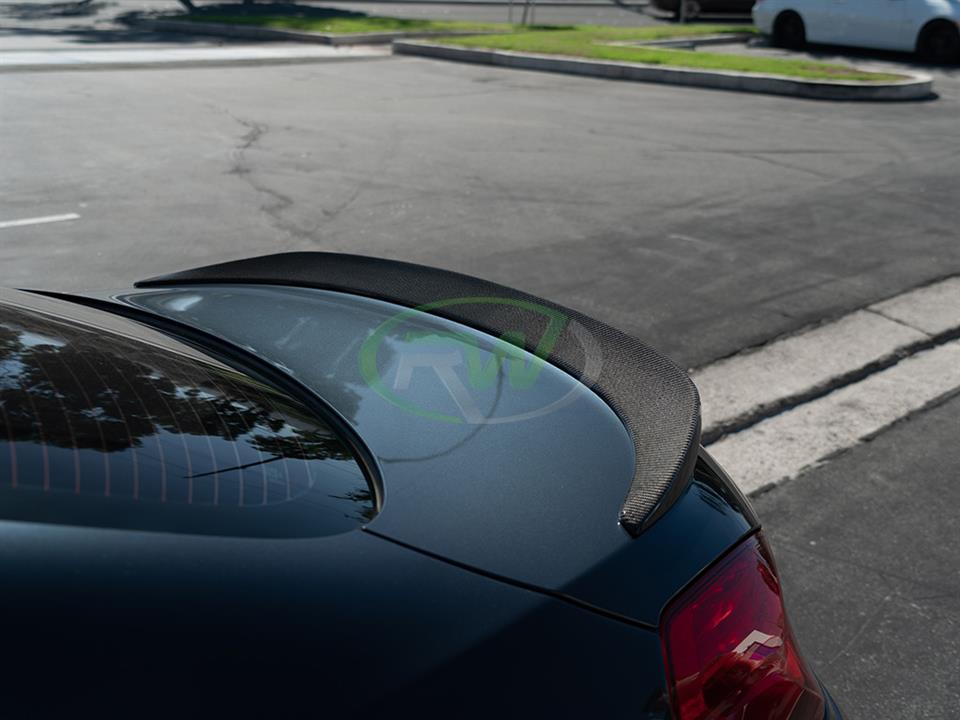 RW Carbon 2011-2016 BMW F10 CS Style Carbon Fiber Trunk Spoiler - Image 4