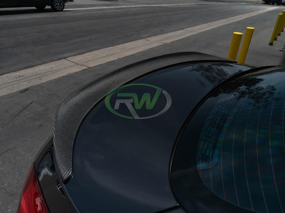 RW Carbon 2011-2016 BMW F10 CS Style Carbon Fiber Trunk Spoiler - Image 6