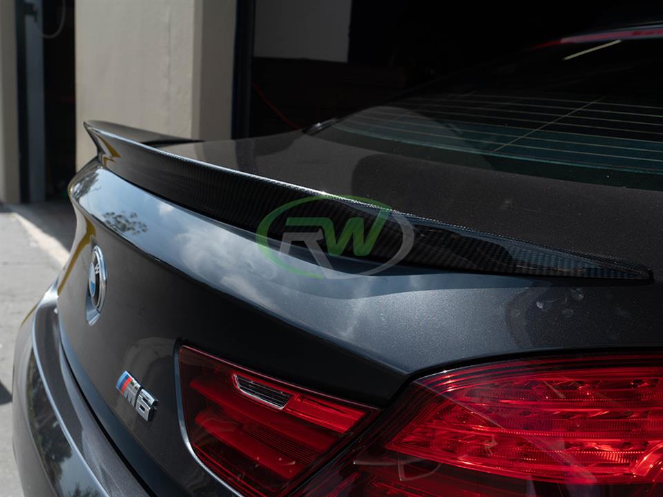 RW Carbon 2011-2016 BMW F10 CS Style Carbon Fiber Trunk Spoiler - Image 7