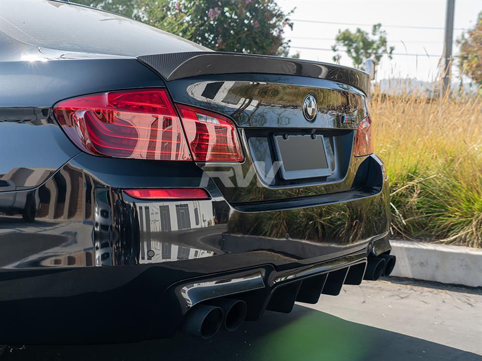 RW Carbon 2011-2016 BMW F10 DTM Carbon Fiber Trunk Spoiler - Image 11