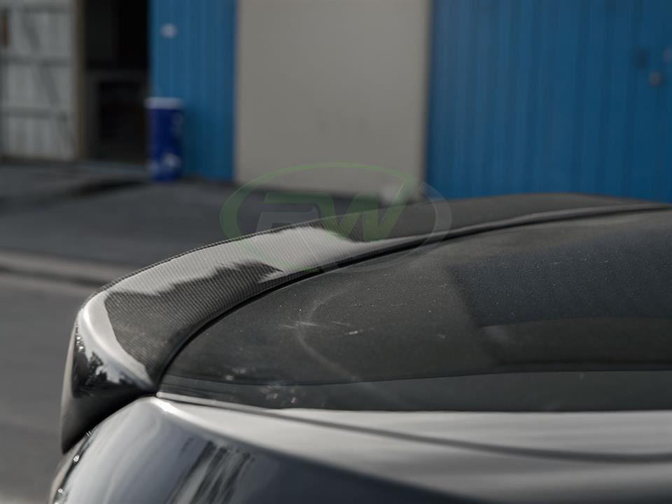 RW Carbon 2011-2016 BMW F10 DTM Carbon Fiber Trunk Spoiler - Image 16