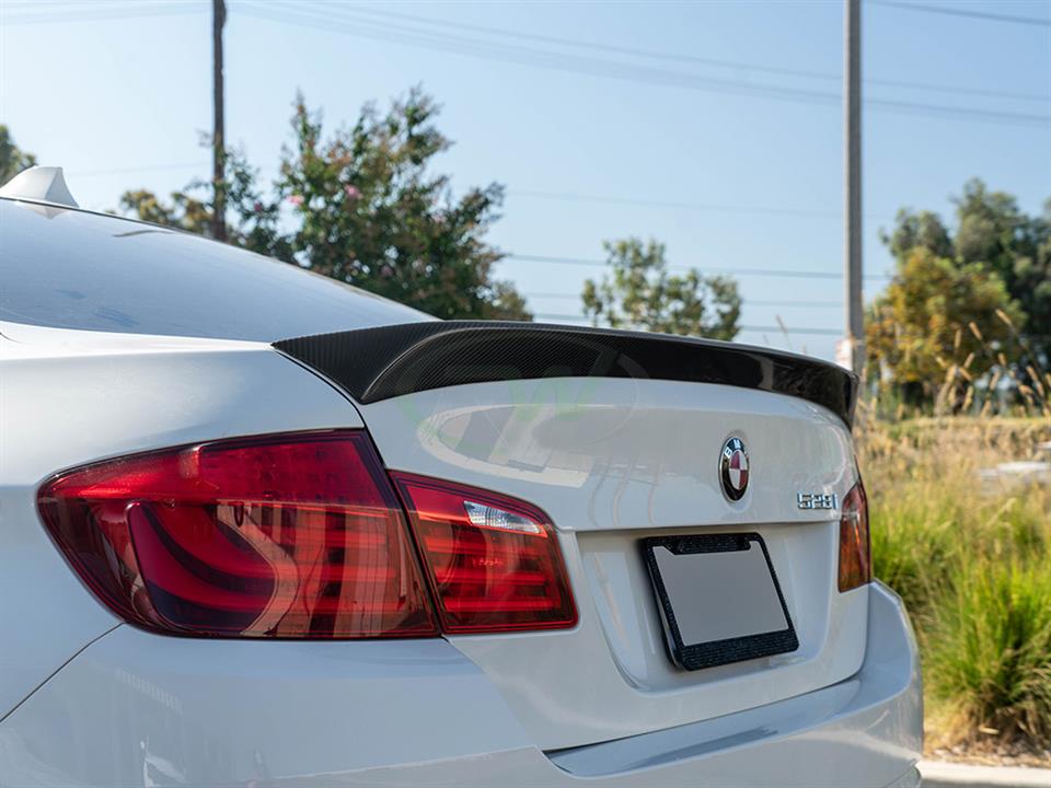 RW Carbon 2011-2016 BMW F10 DTM Carbon Fiber Trunk Spoiler - Image 6