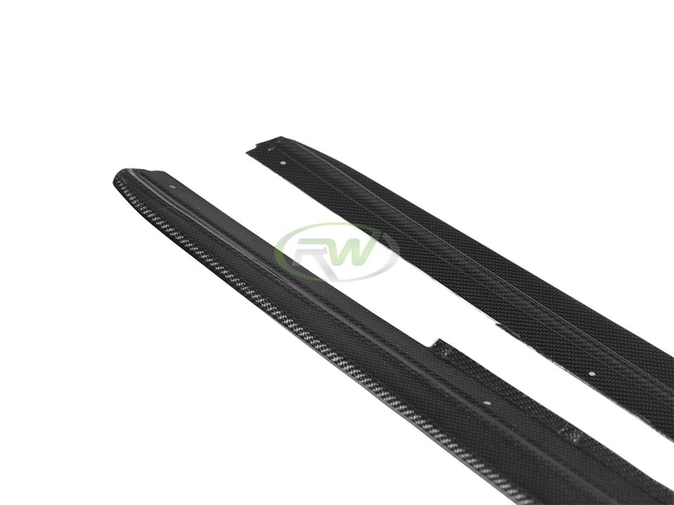 RW Carbon 2011-2016 BMW F10 F11 Carbon Fiber Performance Style Side Skirt Extensions - Image 7