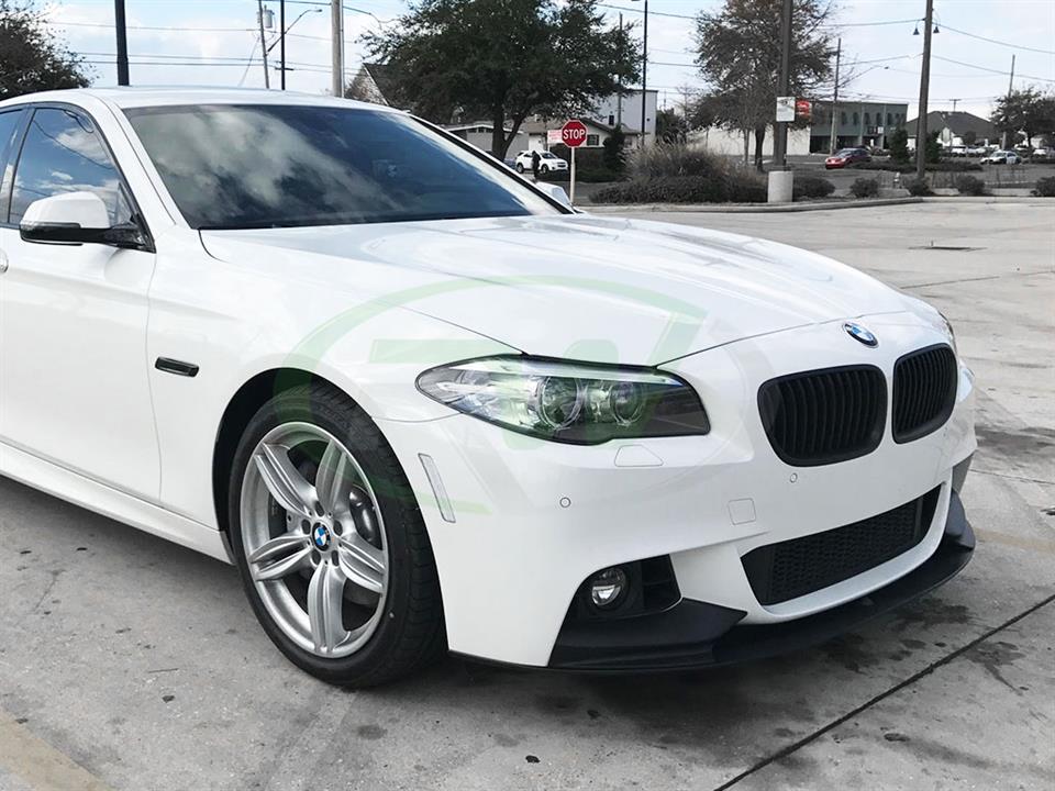 RW Carbon 2011-2016 BMW F10 F11 Performance Style Front Lip Spoiler - Image 4