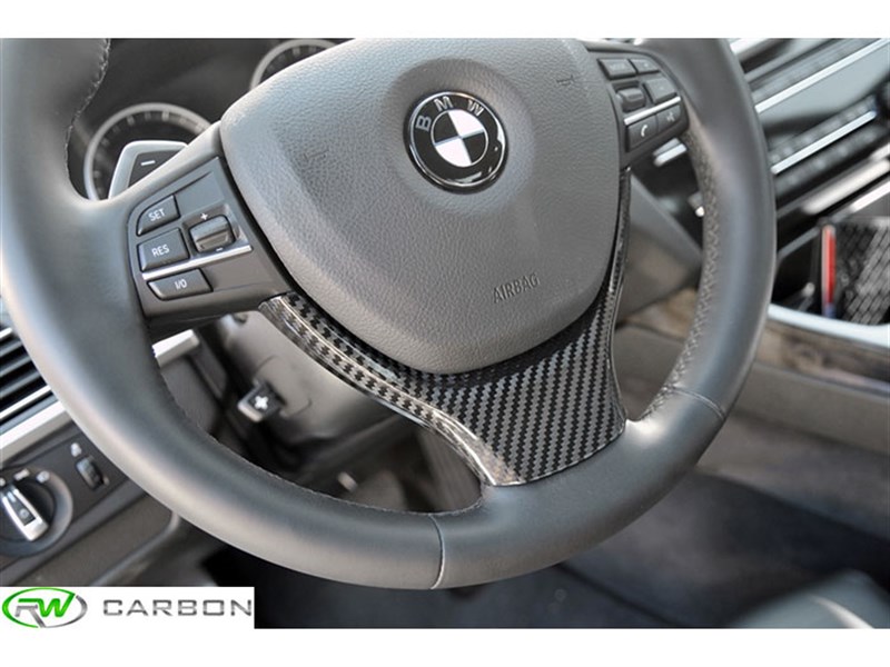 RW Carbon 2011-2016 BMW F10 F12 Carbon Fiber Steering Wheel Trim