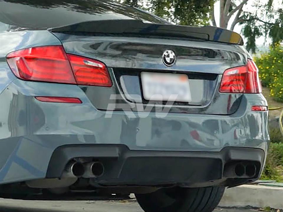 RW Carbon 2011-2016 BMW F10 GTX Forged Carbon Trunk Spoiler - Image 3