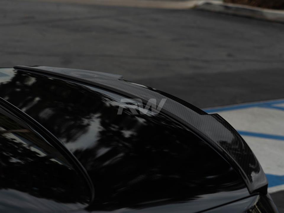 RW Carbon 2011-2016 BMW F10 M4 Style Carbon Fiber Trunk Spoiler - Image 11