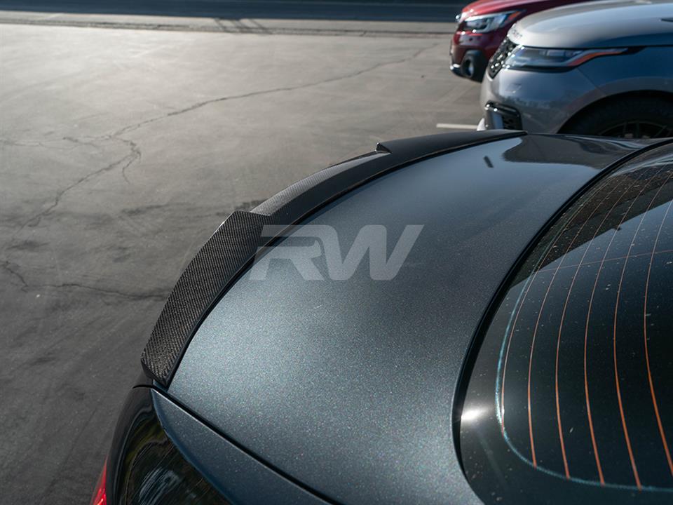 RW Carbon 2011-2016 BMW F10 M4 Style Carbon Fiber Trunk Spoiler - Image 12