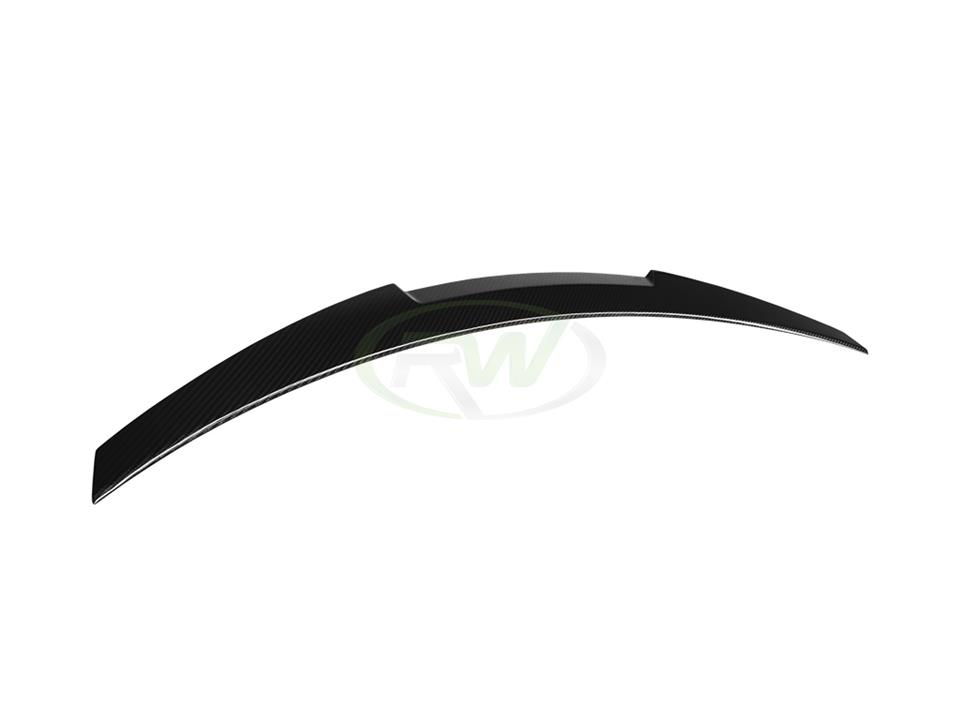 RW Carbon 2011-2016 BMW F10 M4 Style Carbon Fiber Trunk Spoiler - Image 19