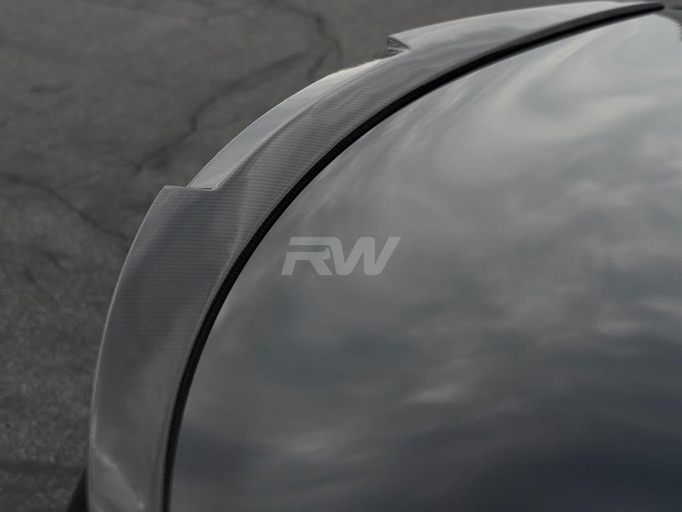 RW Carbon 2011-2016 BMW F10 M4 Style Carbon Fiber Trunk Spoiler - Image 9