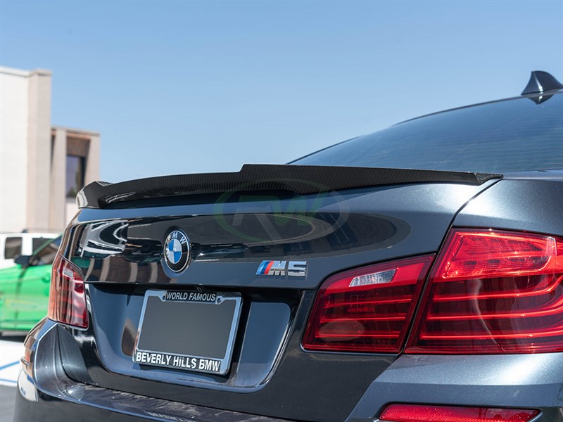 RW Carbon 2011-2016 BMW F10 M4 Style Carbon Fiber Trunk Spoiler