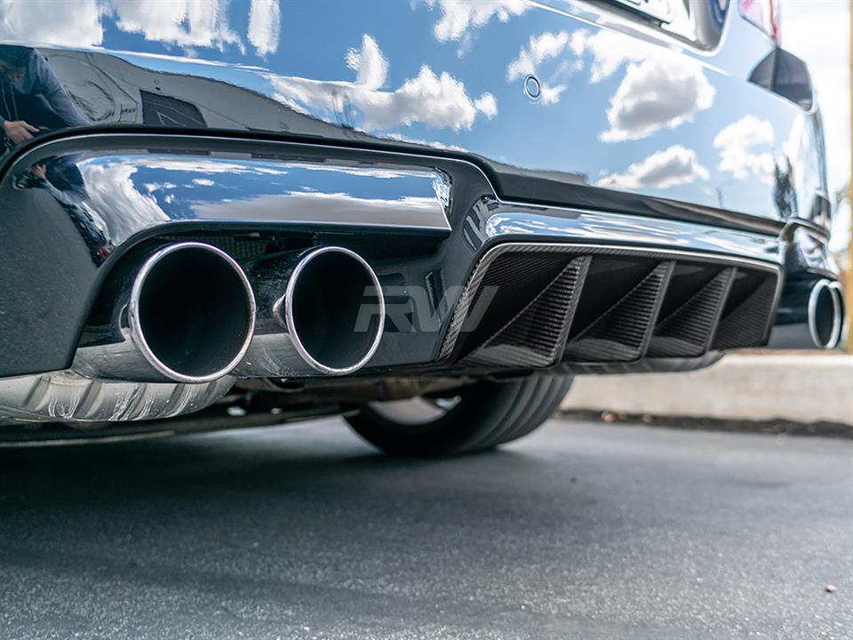 RW Carbon 2011-2016 BMW F10 M5 Type I Carbon Fiber Center Diffuser - Image 7