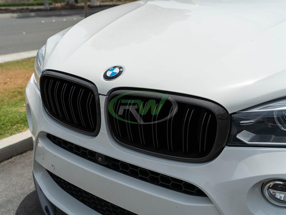 RW Carbon 2015-2019 BMW F15 F16 F85 F86 Carbon Fiber Grilles - Image 3