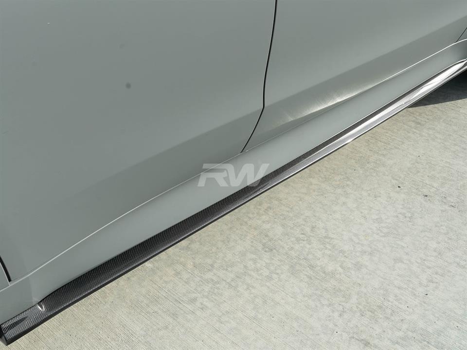 RW Carbon 2015-2019 BMW F15 X5 F85 X5M Carbon Fiber Side Skirt Extensions - Image 4