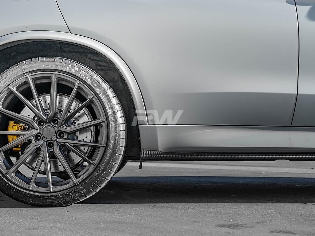 RW Carbon 2015-2019 BMW F15 X5 F85 X5M Carbon Fiber Side Skirt Extensions - Image 3