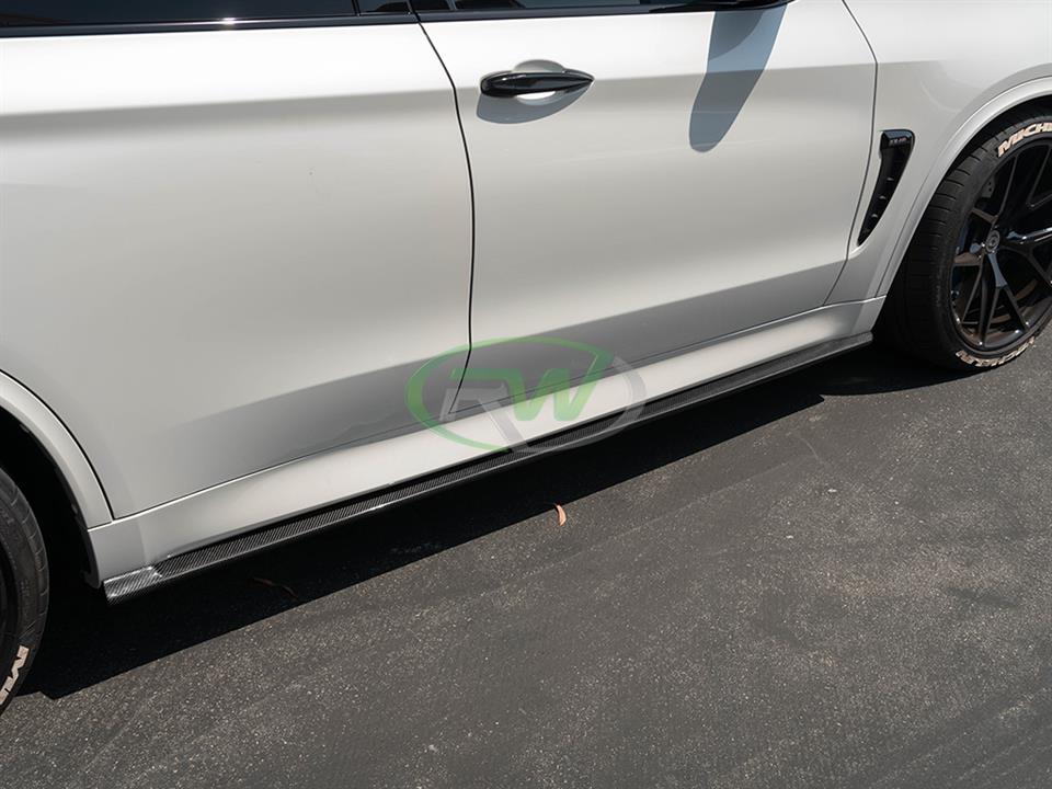 RW Carbon 2015-2019 BMW F15 X5 F85 X5M Carbon Fiber Side Skirt Extensions - Image 10