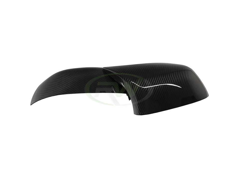 RW Carbon 2014-2018 BMW F15 X5/F16 X6 M Style Dry Carbon Fiber Mirror Caps - Image 4