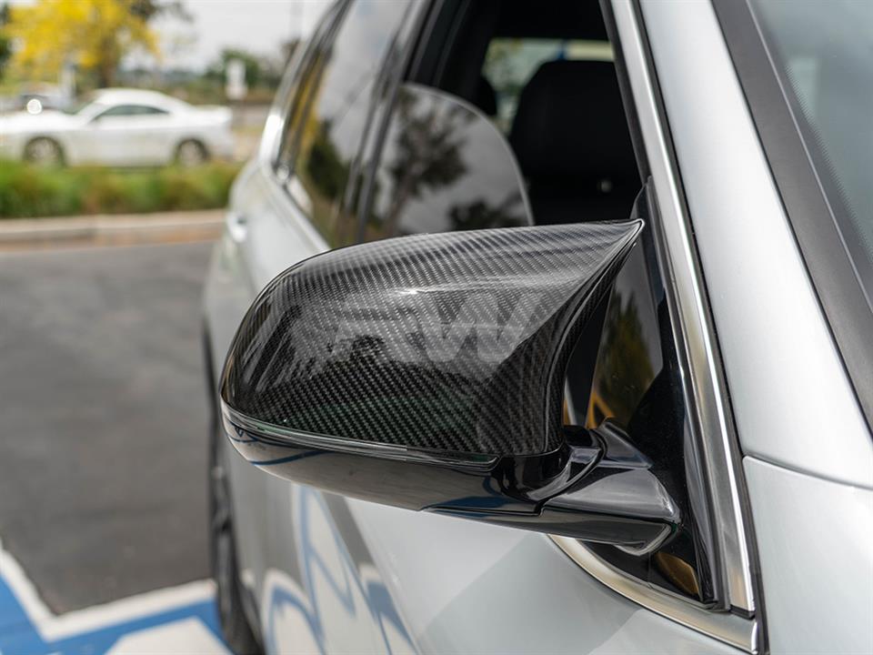 RW Carbon 2014-2018 BMW F15 X5/F16 X6 M Style Dry Carbon Fiber Mirror Caps