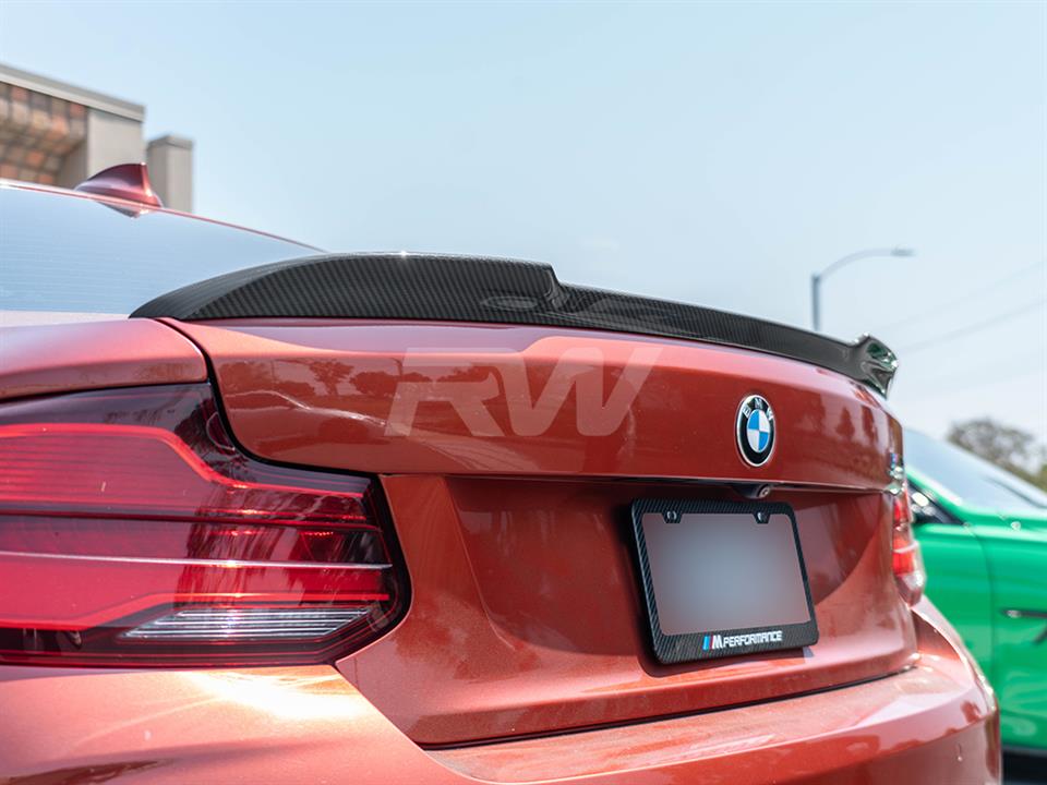 RW Carbon 2019-2021 BMW F22 F87 CS Style Carbon Fiber Trunk Spoiler - Image 15