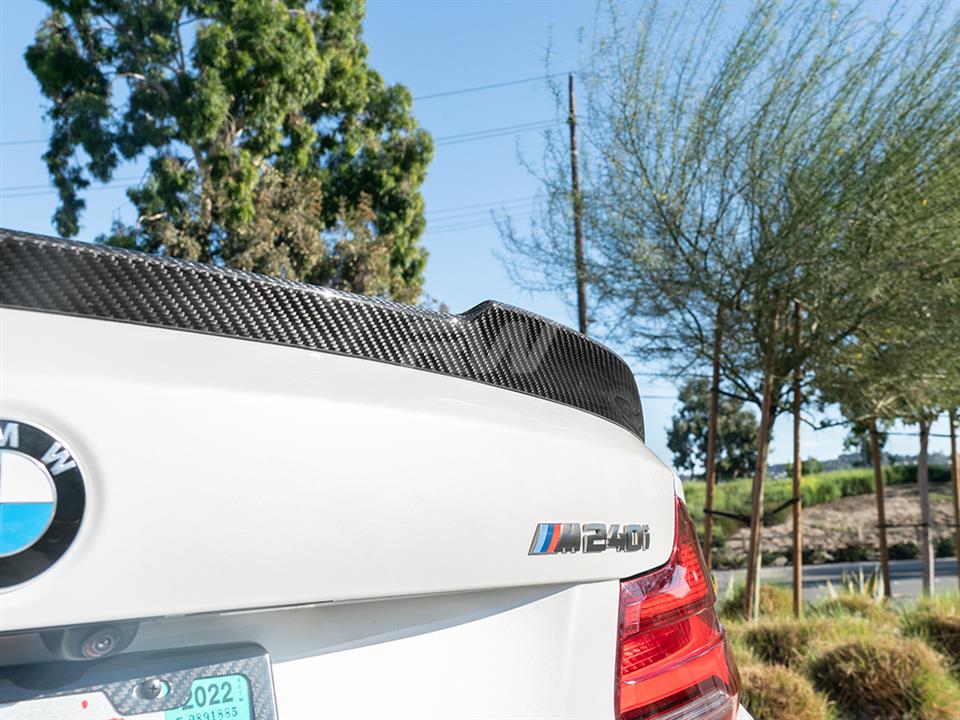 RW Carbon 2019-2021 BMW F22 F87 CS Style Carbon Fiber Trunk Spoiler - Image 4