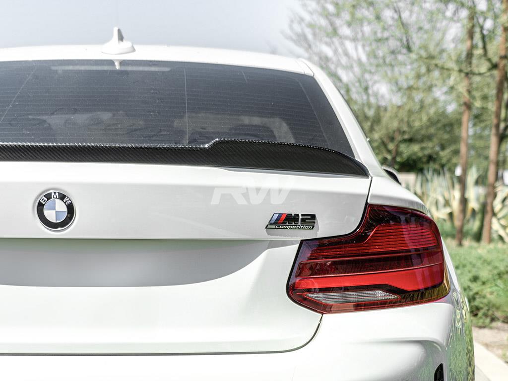 RW Carbon 2019-2021 BMW F22 F87 CS Style Carbon Fiber Trunk Spoiler - Image 5