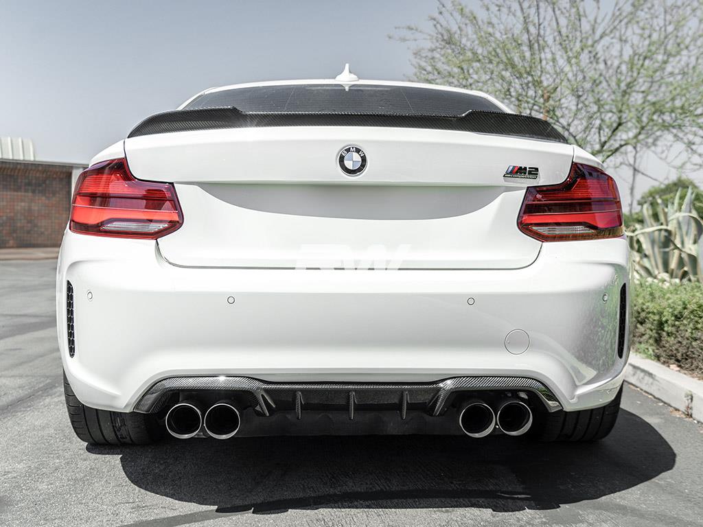 RW Carbon 2019-2021 BMW F22 F87 CS Style Carbon Fiber Trunk Spoiler - Image 8