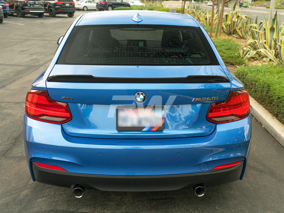RW Carbon 2019-2021 BMW F22 F87 CS Style Carbon Fiber Trunk Spoiler - Image 10