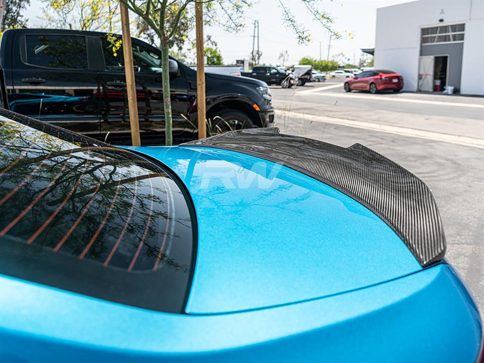 RW Carbon 2016-2021 BMW F22/F87 GTX V2 Carbon Fiber Trunk Spoiler - Image 11