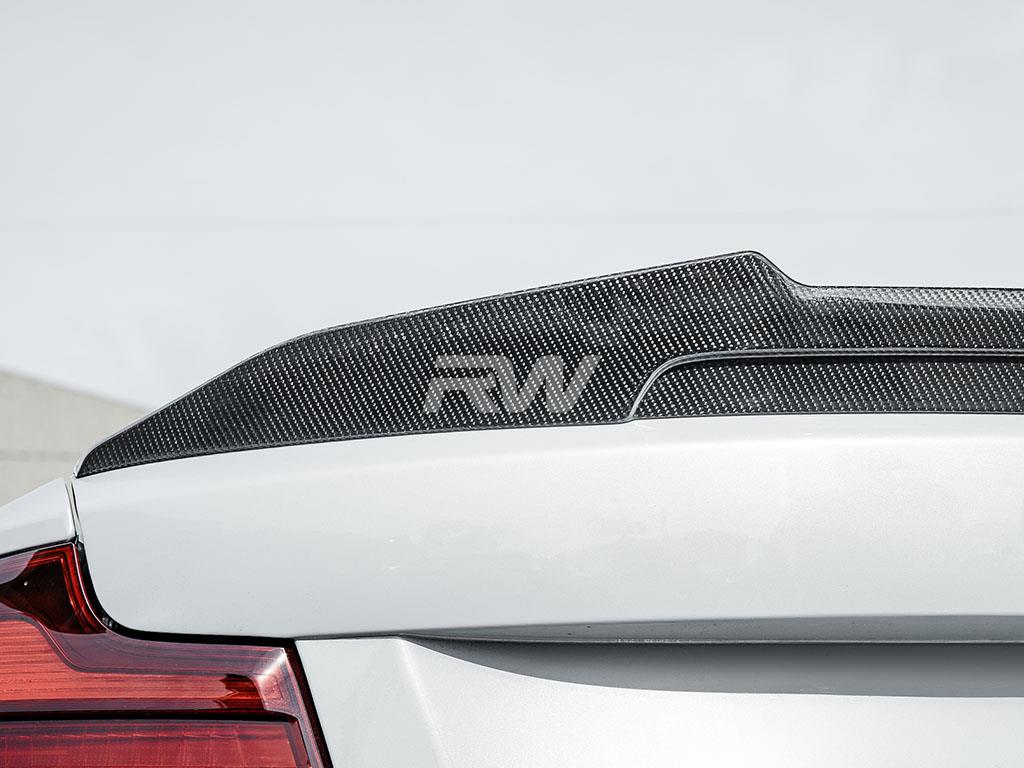 RW Carbon 2016-2021 BMW F22/F87 GTX V2 Carbon Fiber Trunk Spoiler - Image 9