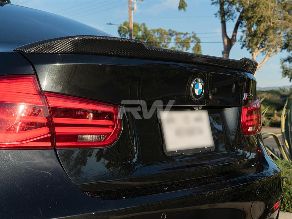 RW Carbon 2012-2020 BMW F30 F80 M3 CS Style Carbon Fiber Trunk Spoiler - Image 18