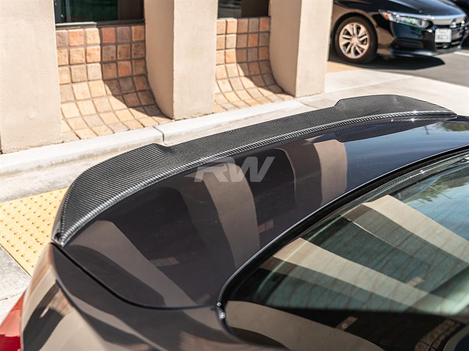 RW Carbon 2012-2020 BMW F30 F80 M3 CS Style Carbon Fiber Trunk Spoiler - Image 19