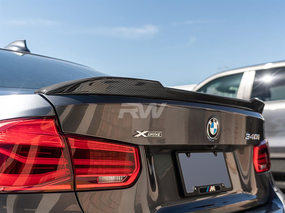 RW Carbon 2012-2020 BMW F30 F80 M3 CS Style Carbon Fiber Trunk Spoiler - Image 24