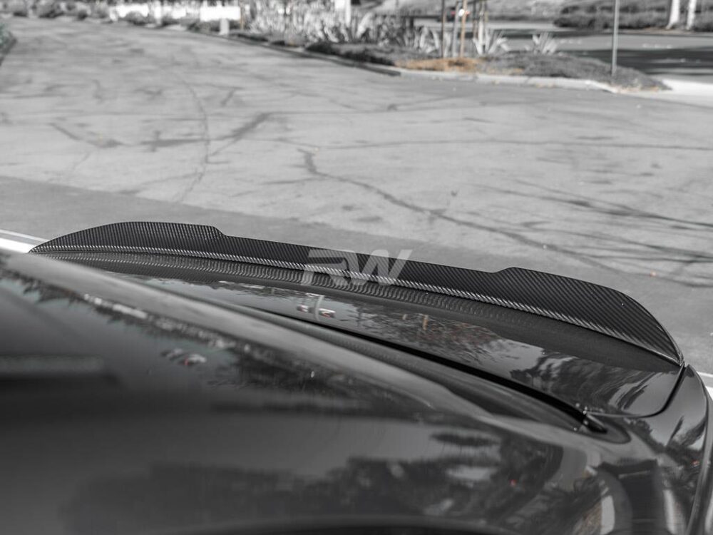 RW Carbon 2012-2020 BMW F30 F80 M3 CS Style Carbon Fiber Trunk Spoiler - Image 9