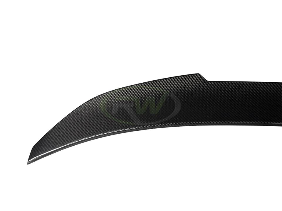 RW Carbon 2012-2020 BMW F30 F80 M3 GTX V2 Carbon Fiber Trunk Spoiler - Image 8