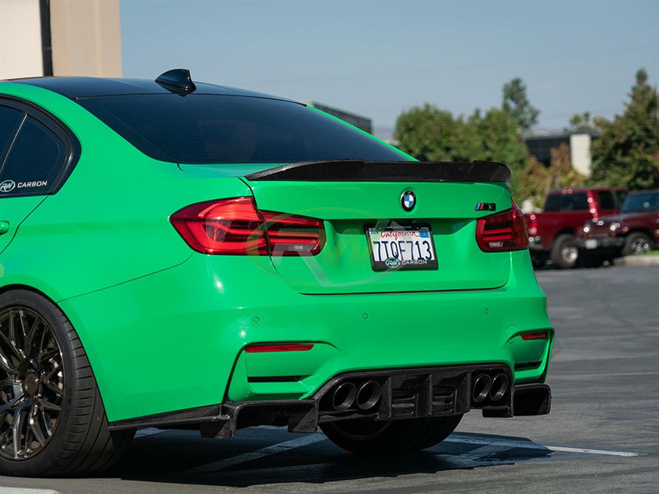 RW Carbon 2012-2020 BMW F30 F80 M3 RWS Carbon Fiber Trunk Spoiler - Image 11