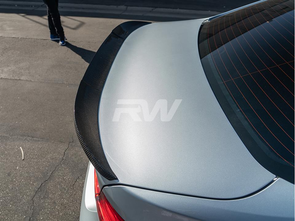 RW Carbon 2012-2020 BMW F30 F80 M3 RWS Carbon Fiber Trunk Spoiler - Image 5