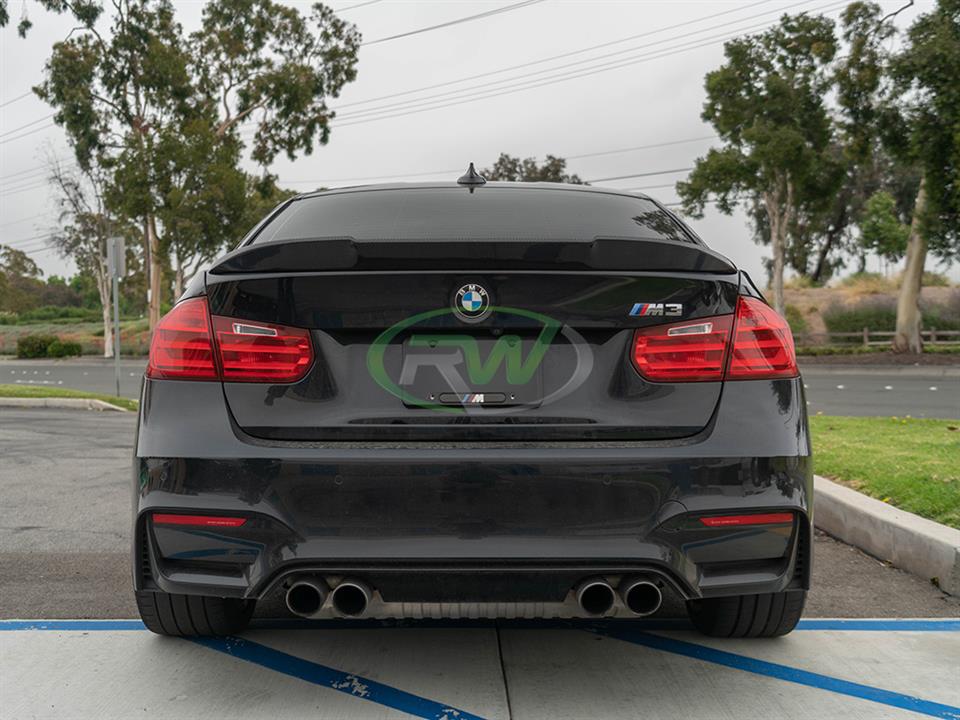 RW Carbon 2012-2020 BMW F30 F80 M3 RWS Carbon Fiber Trunk Spoiler - Image 6