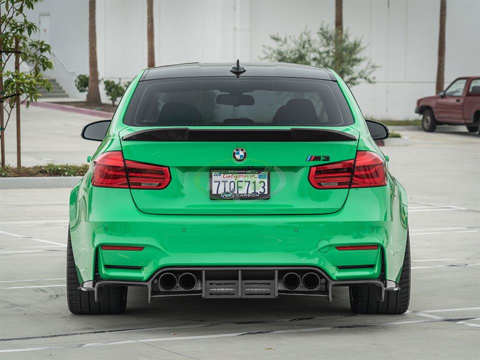 RW Carbon 2012-2020 BMW F30 F80 M3 RWS Carbon Fiber Trunk Spoiler - Image 7